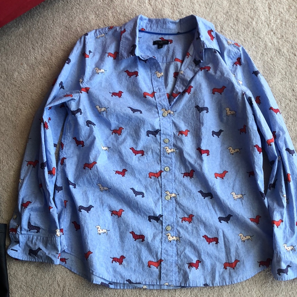 Dachshund Button Down Blouse